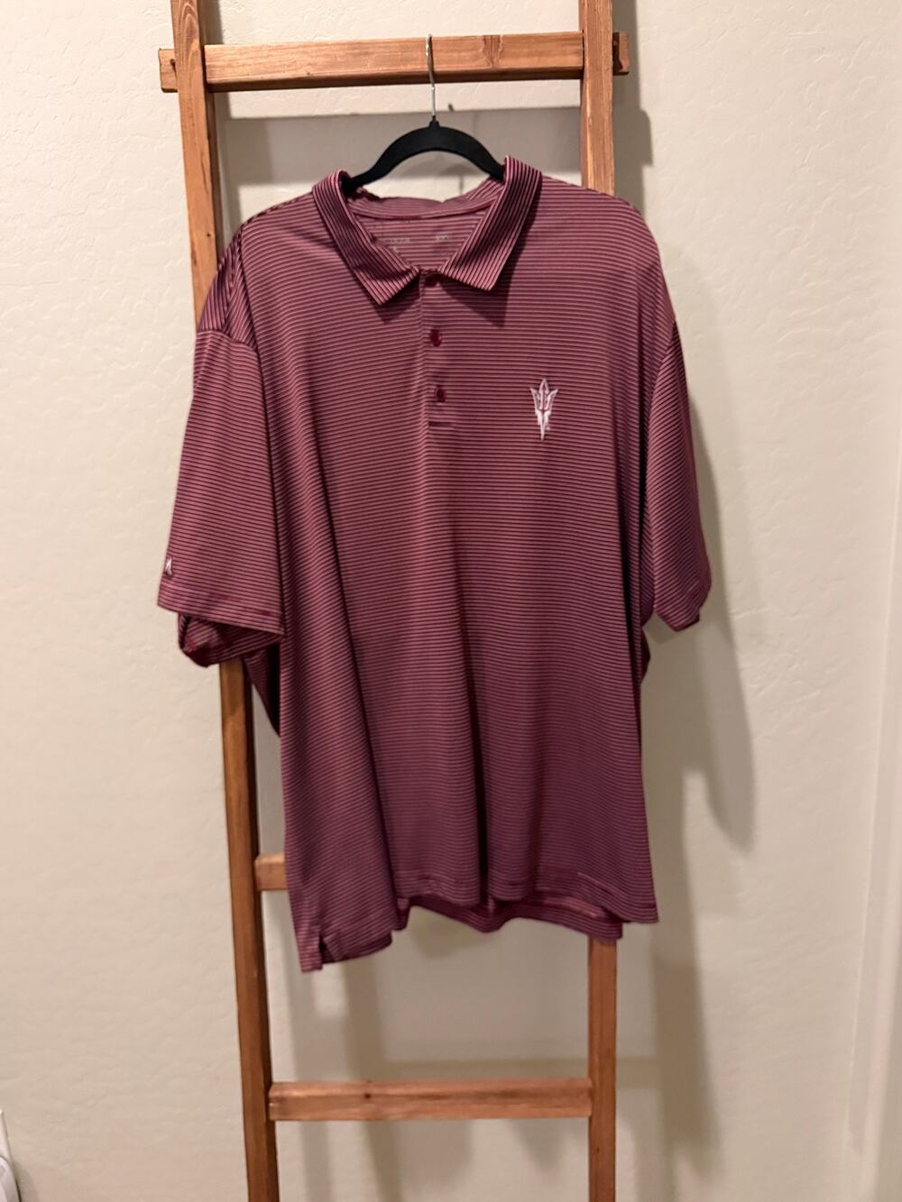 Arizona State Sun Devils adidas ASU Performance Polo Maroon White Stripe XXXL